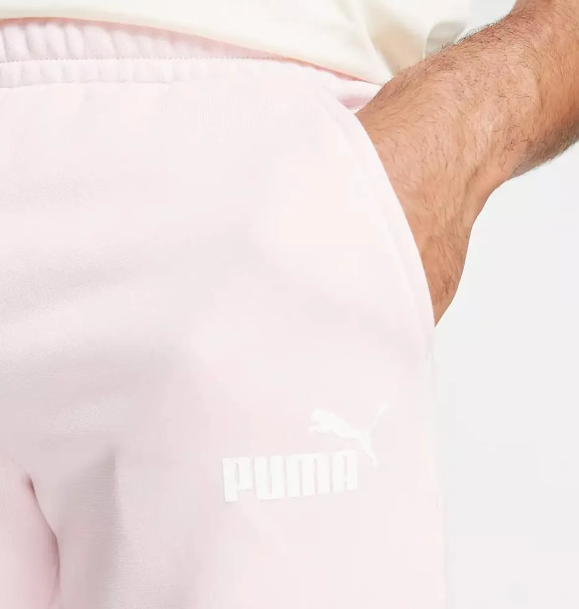 PUMA Mens Pink Small Logo Trackies Size M (New)