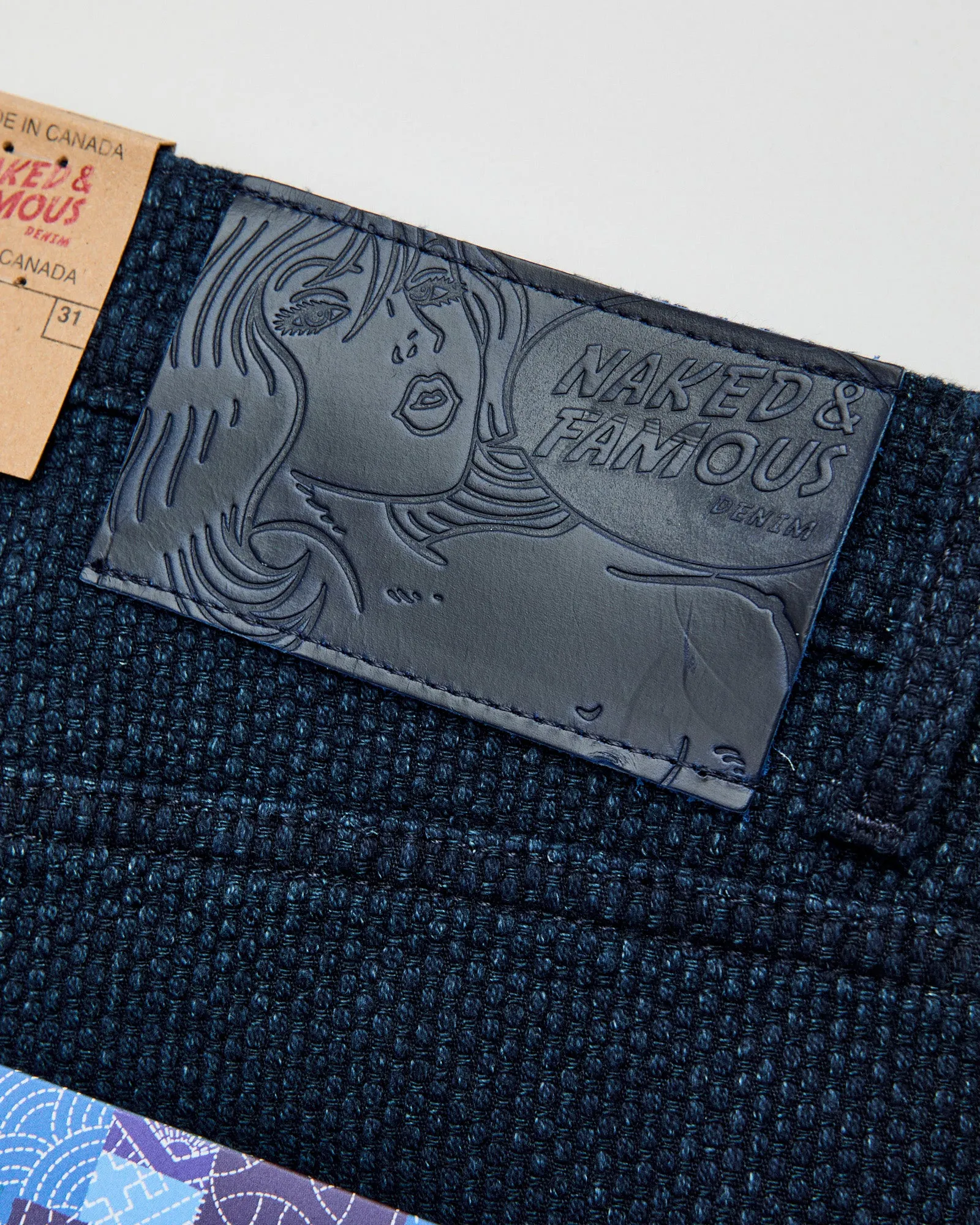 "Indigo Sashiko" 12.5oz Jacquard Denim - Strong Guy Fit