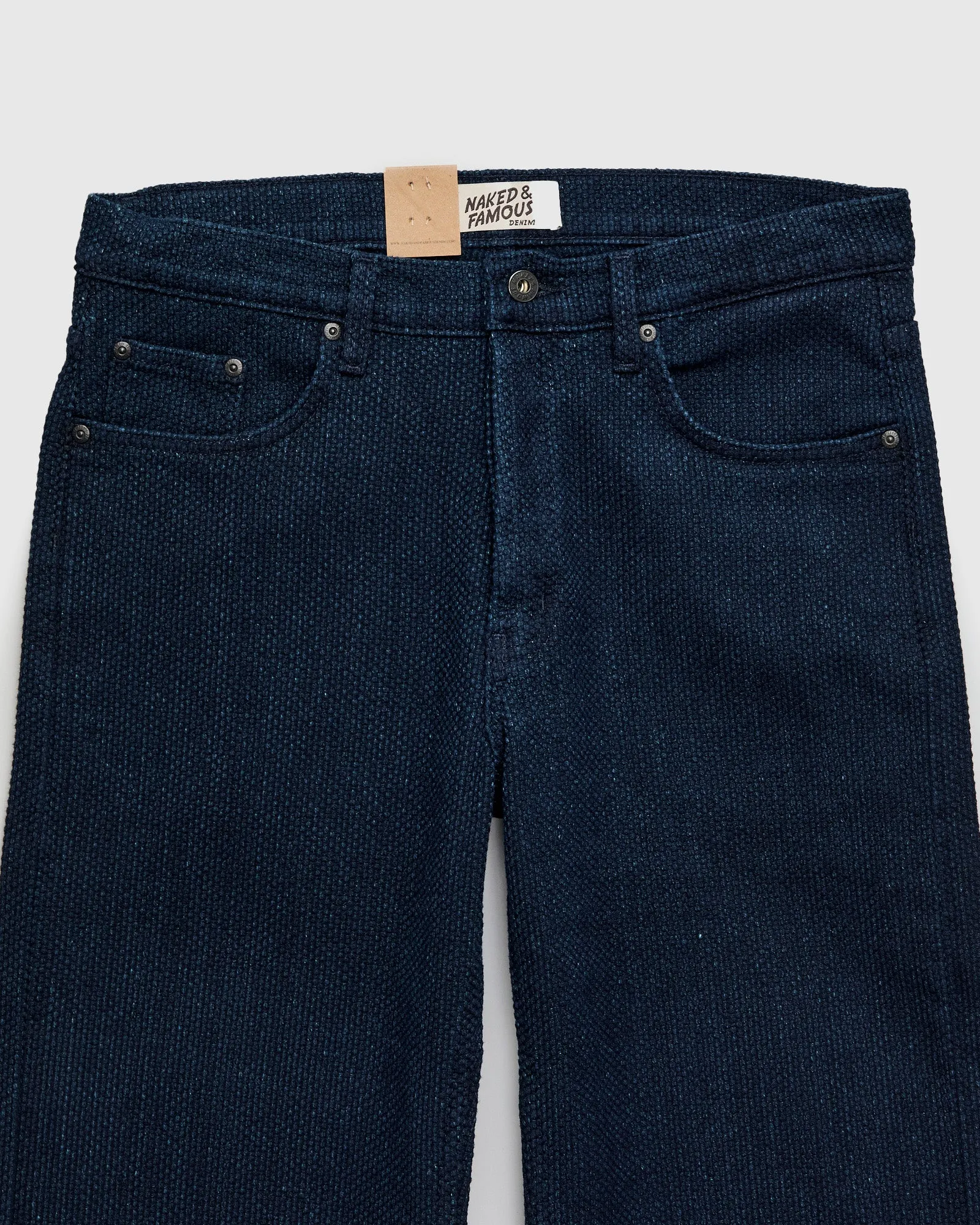 "Indigo Sashiko" 12.5oz Jacquard Denim - Strong Guy Fit