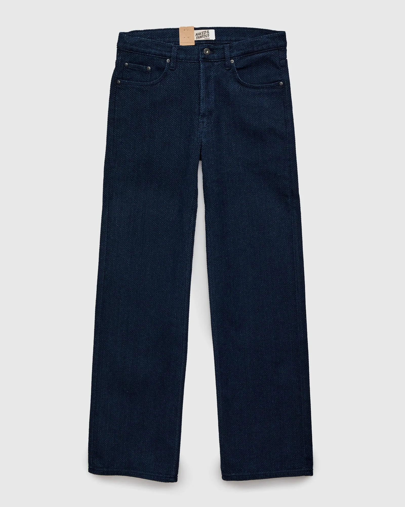 "Indigo Sashiko" 12.5oz Jacquard Denim - Strong Guy Fit