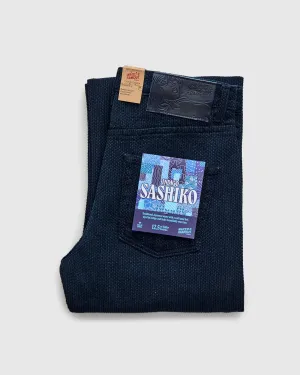 "Indigo Sashiko" 12.5oz Jacquard Denim - Strong Guy Fit