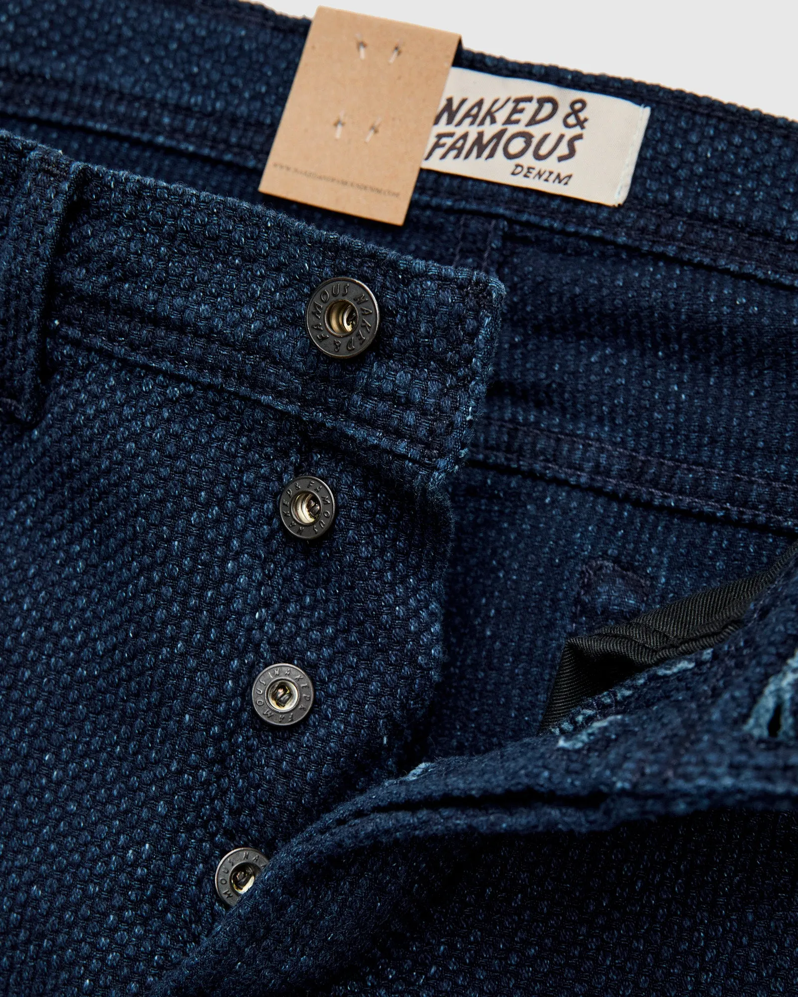 "Indigo Sashiko" 12.5oz Jacquard Denim - Weird Guy Fit