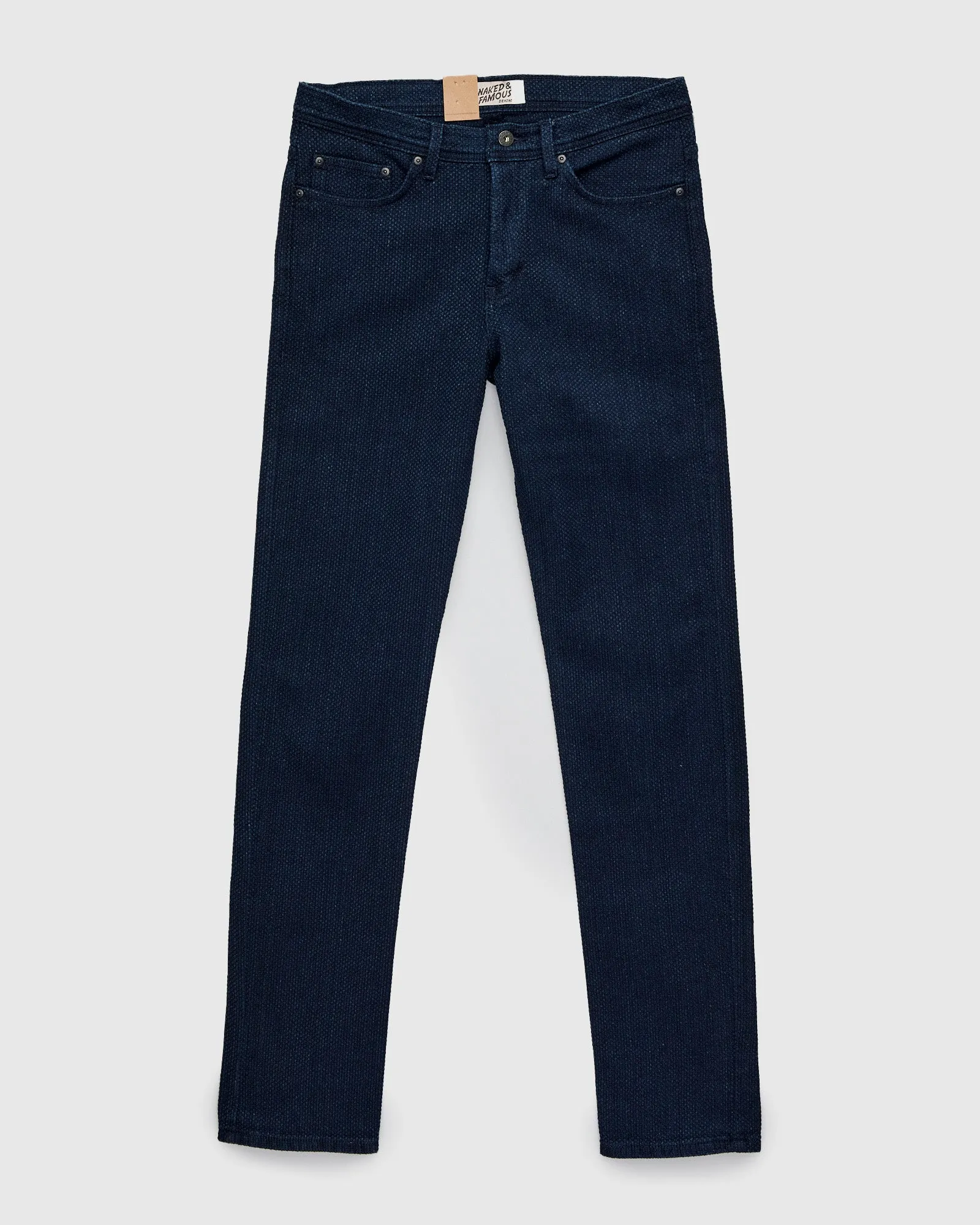 "Indigo Sashiko" 12.5oz Jacquard Denim - Weird Guy Fit