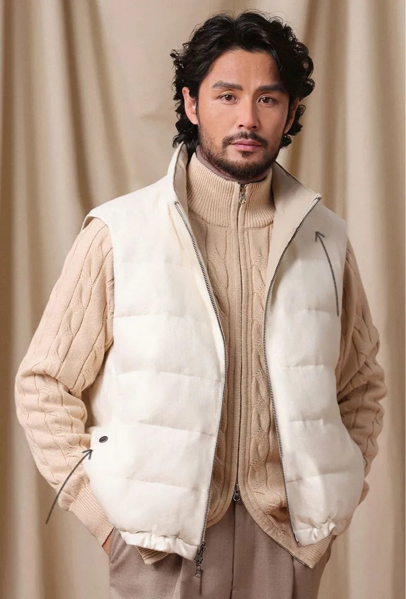Reversible Wool and Down Vest