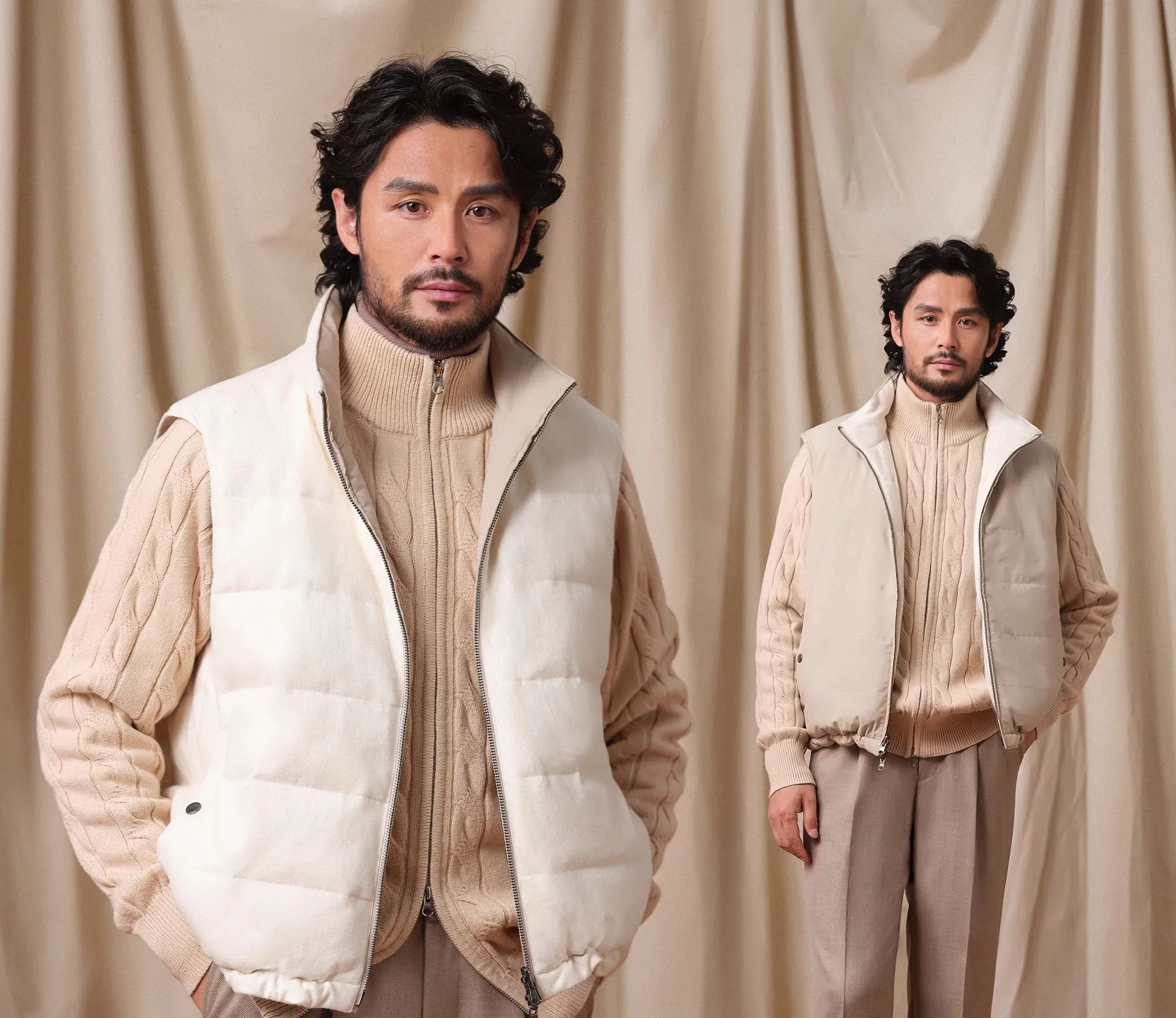 Reversible Wool and Down Vest