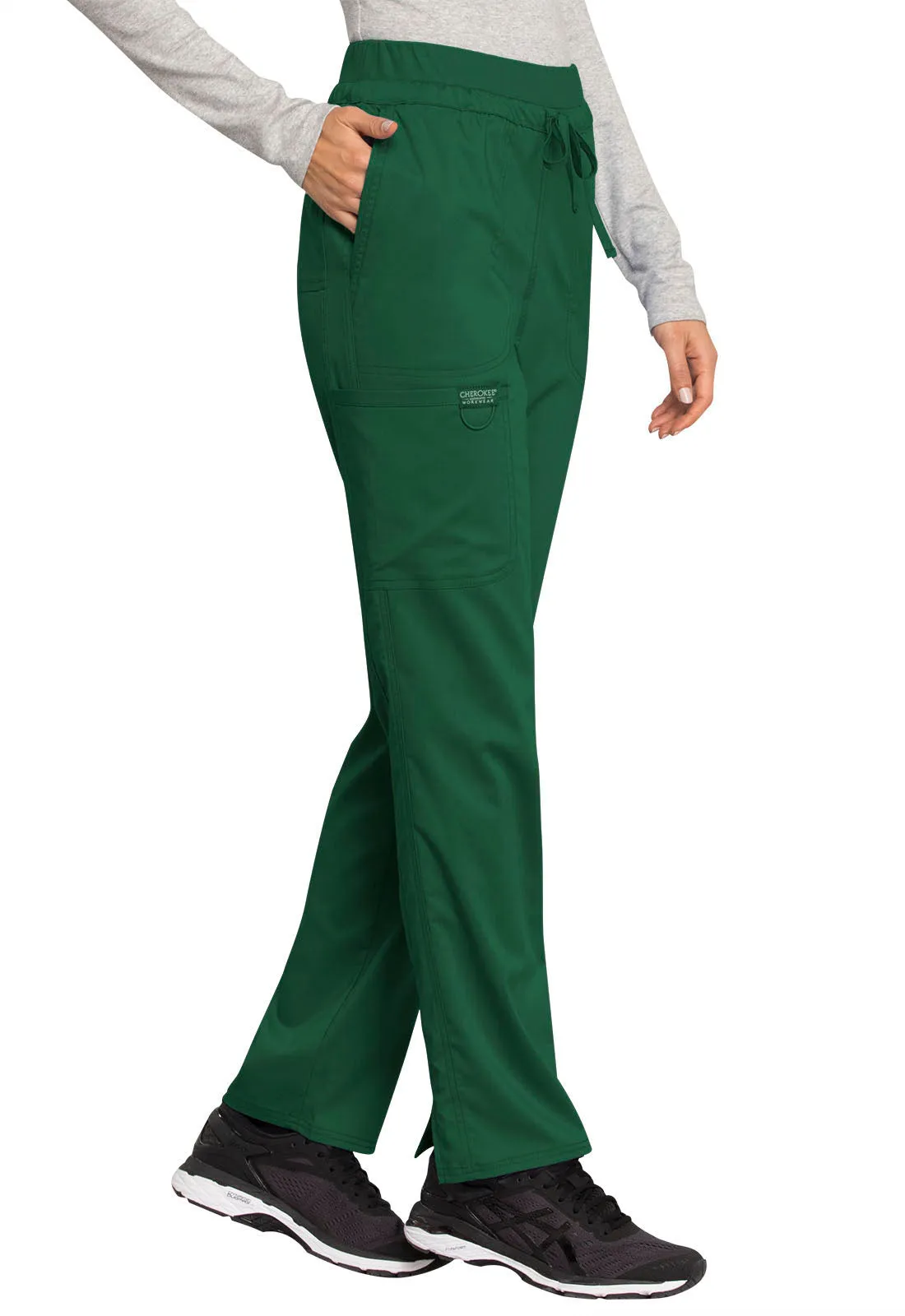 Revolution WW105 Mid Rise Tapered Leg Drawstring Pants Hunter Green