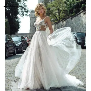 Roycebridal Bohemia Beading Wedding Dresses Lace Beach