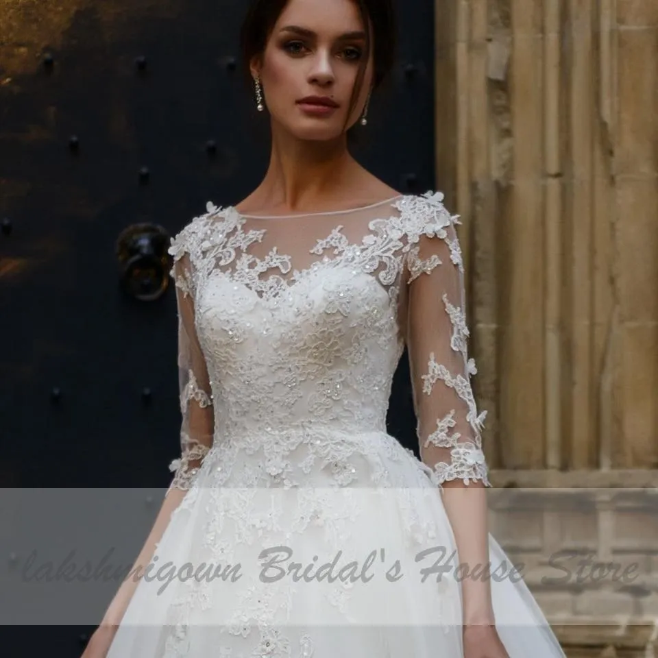 Roycebridal Country Princess Bridal Gown Wedding Dress with Sleeves