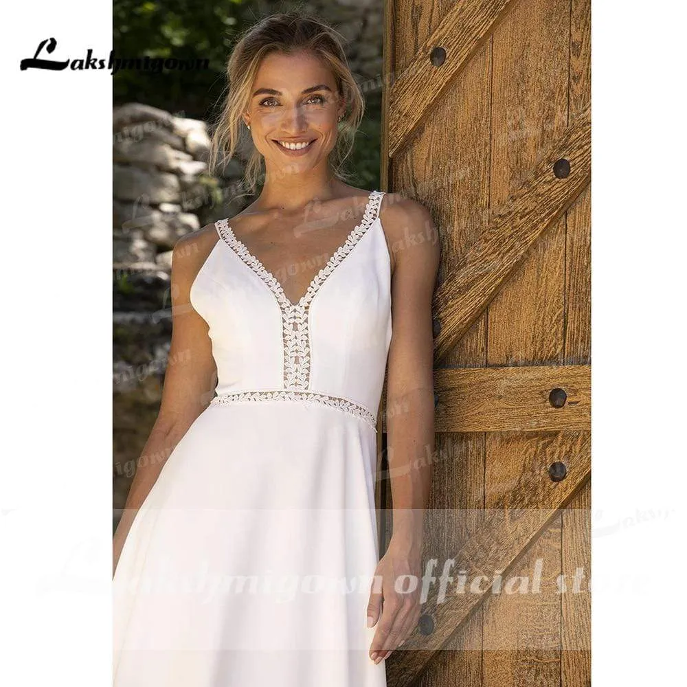Roycebridal Simple Beach Wedding Dress Princesse A Line