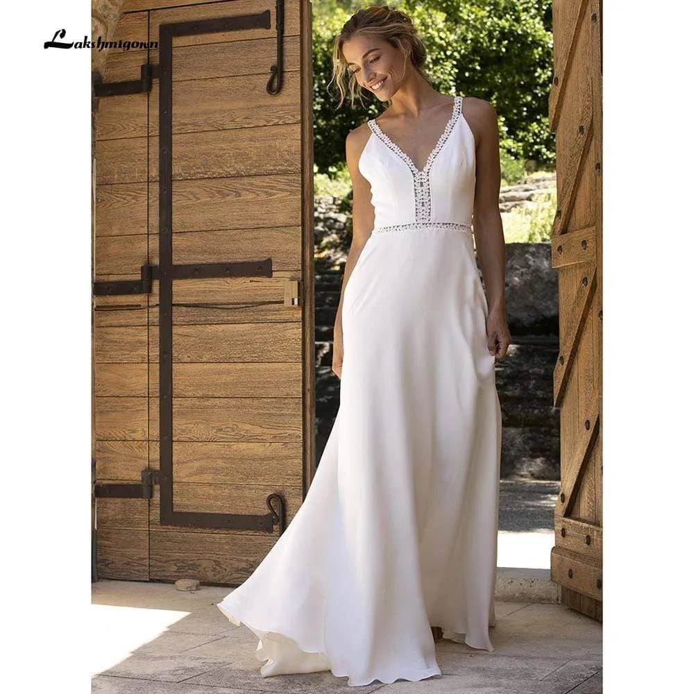 Roycebridal Simple Beach Wedding Dress Princesse A Line