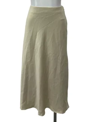 Sage Satin Striaght Skirt
