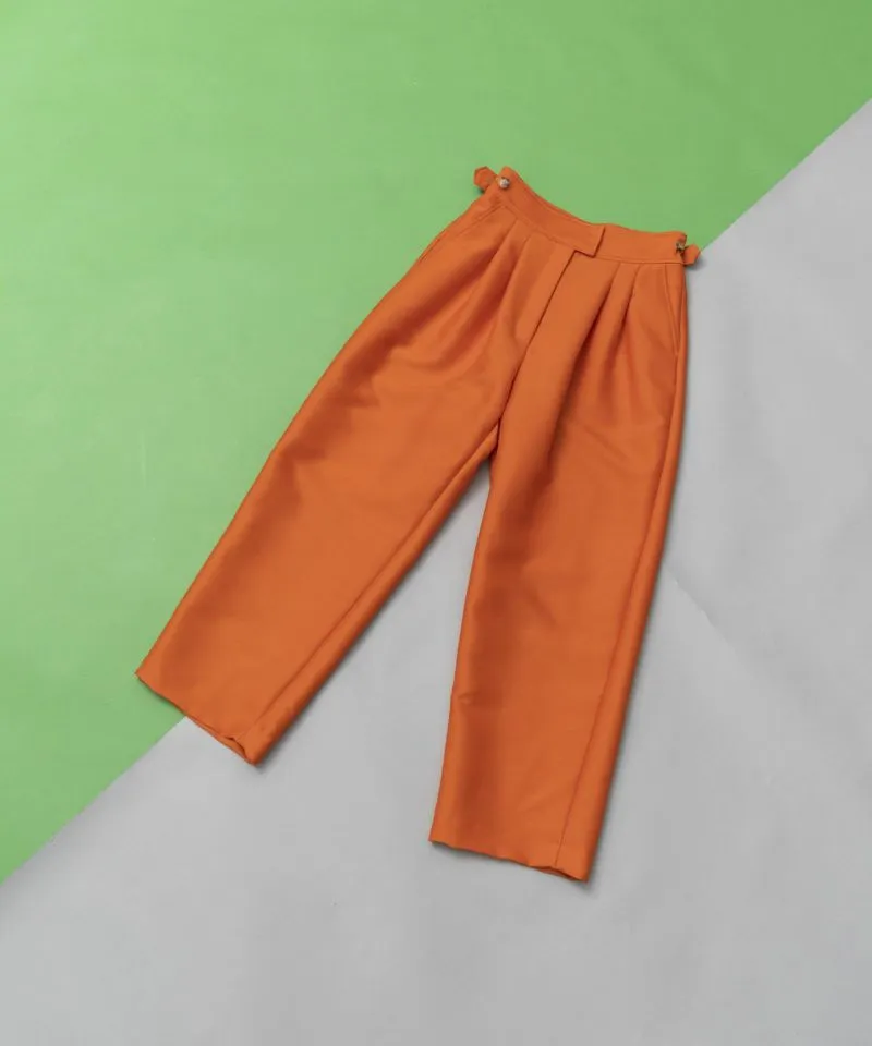 【SALE】T/W Two Tuck Wide Straight Tapered Pants