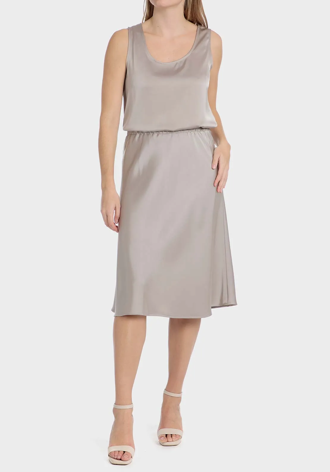 Satin skirt - Sand