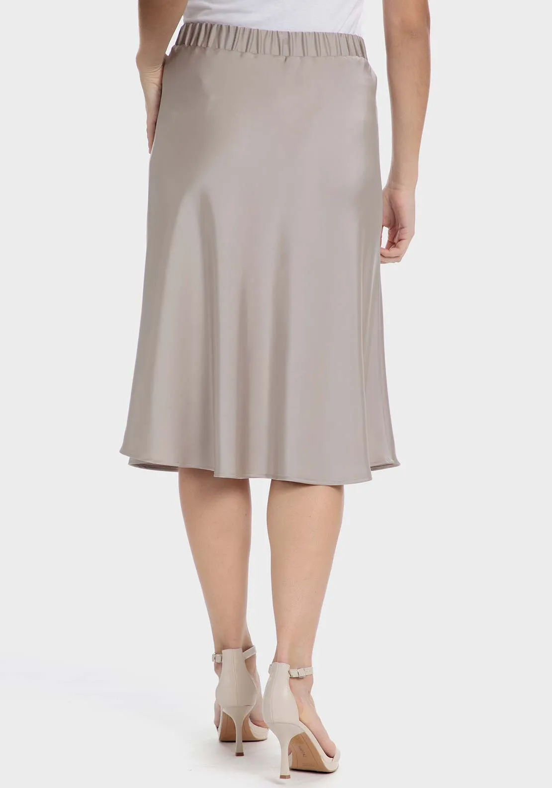 Satin skirt - Sand