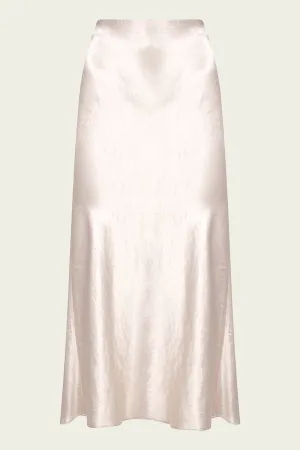 Satin Slip Skirt in Champagne