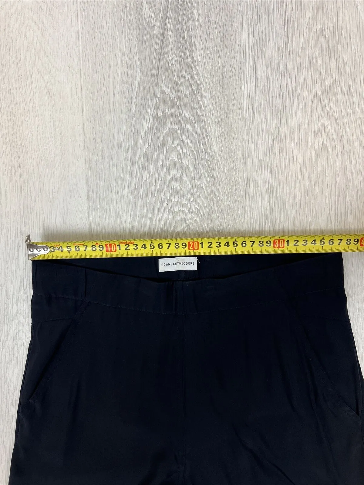 Scanlan Theodore Womens Black Silk Pants Size 6 AU