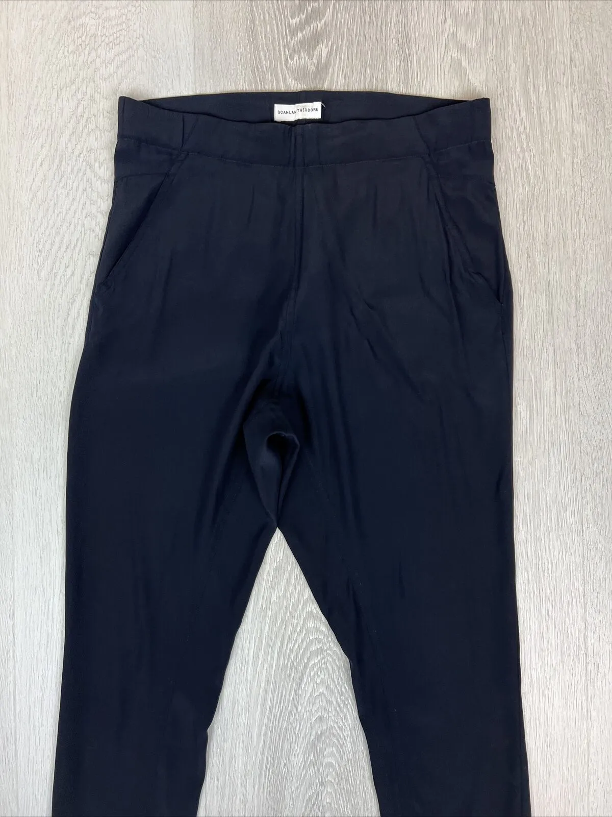 Scanlan Theodore Womens Black Silk Pants Size 6 AU