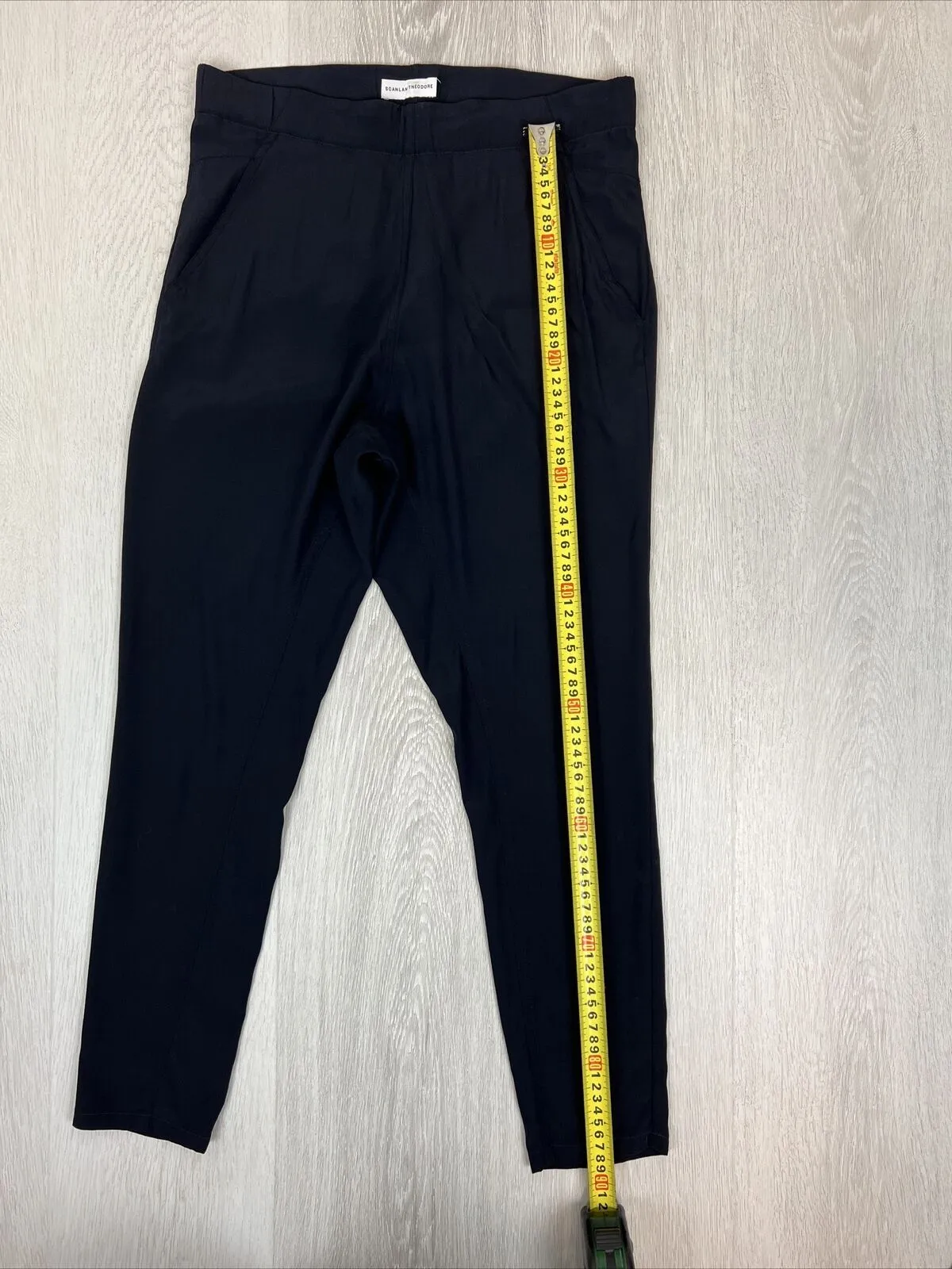 Scanlan Theodore Womens Black Silk Pants Size 6 AU