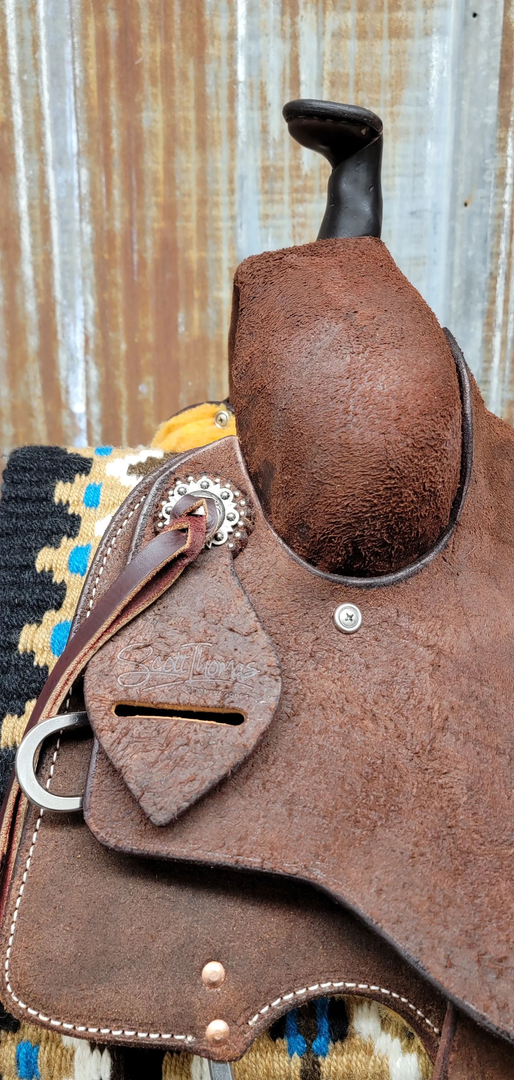 Scott Thomas Chocolate Roughout Ranch Cutter Saddle