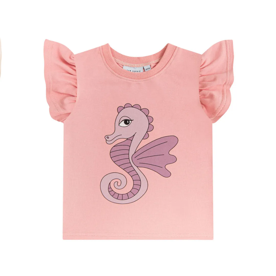 Seahorse Pink Frill Tank - HURRY! Only 2 left!