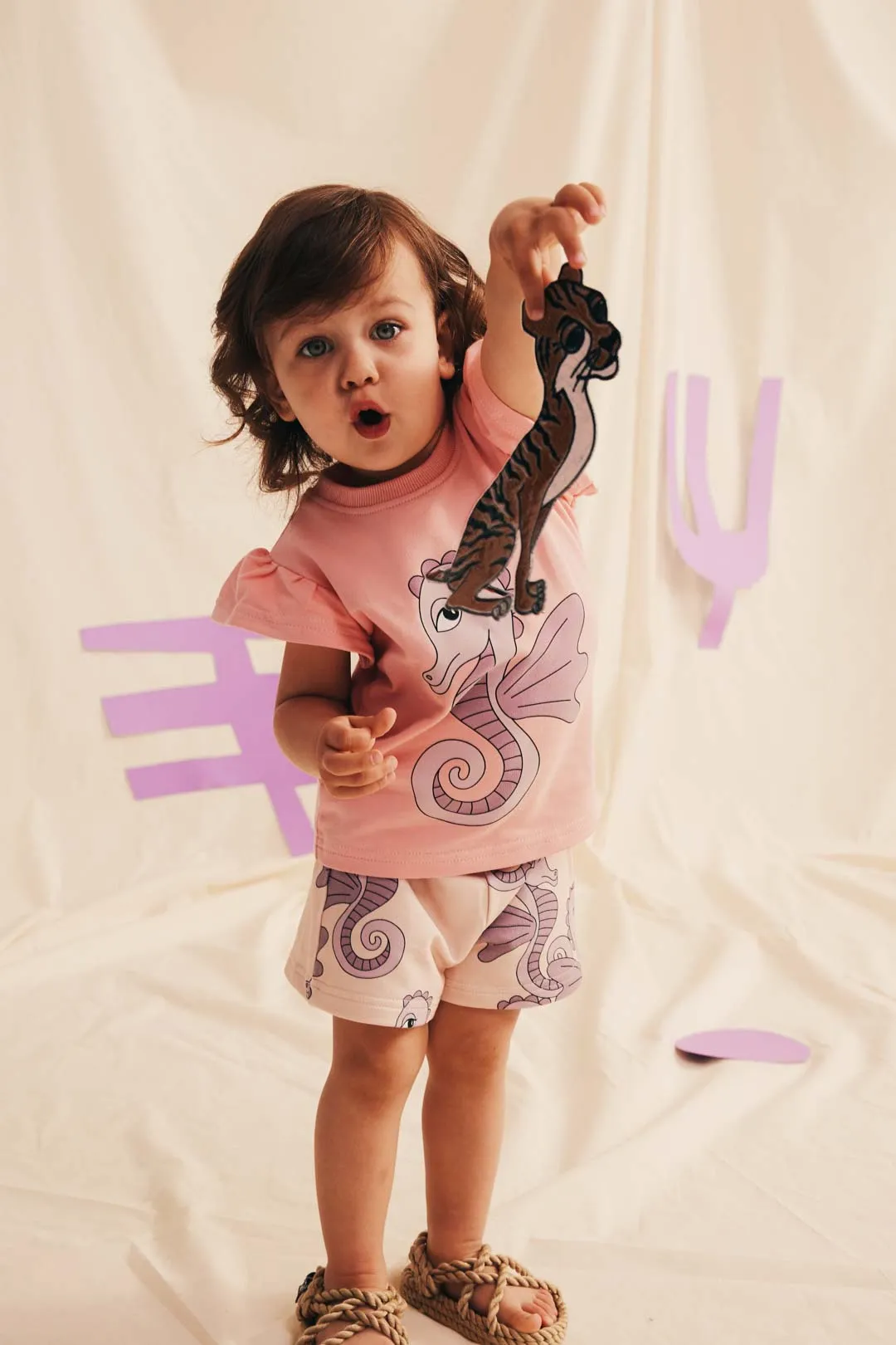 Seahorse Pink Frill Tank - HURRY! Only 2 left!