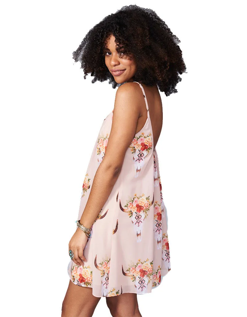 Show Me Your Mumu Trapeze Mini Dress in Frida Bullhead