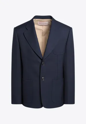 Single-Breasted Wool Blazer