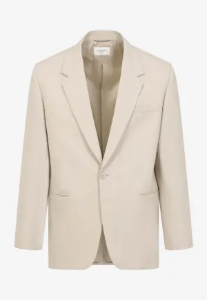 Single-Breasted Wool Jacket