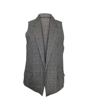 Sleeveless Plaid Vest