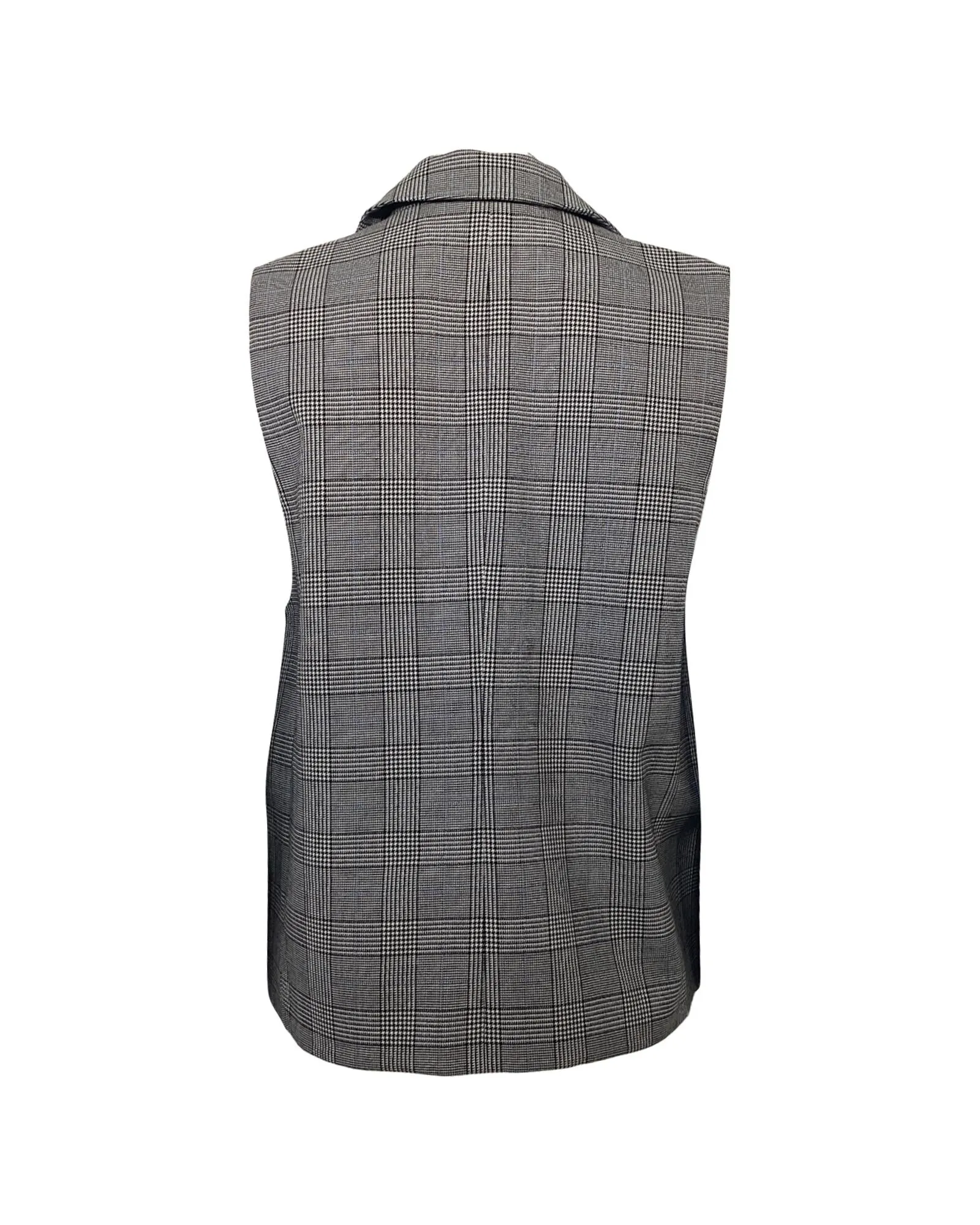 Sleeveless Plaid Vest