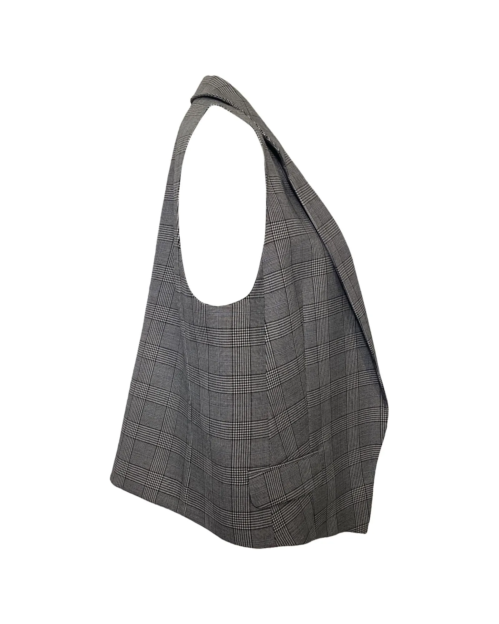Sleeveless Plaid Vest