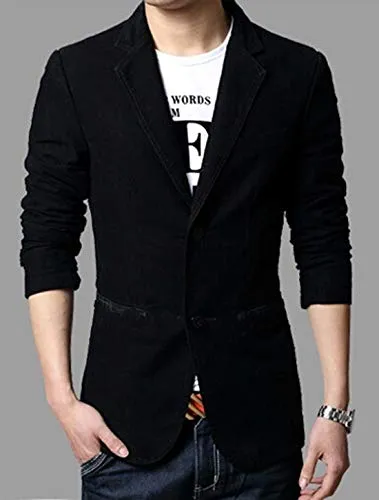 Slim Fit Cotton Blazer for Men