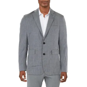 Soft Cloth Mens Studio Wool Blend Suit Separate Two-Button Blazer