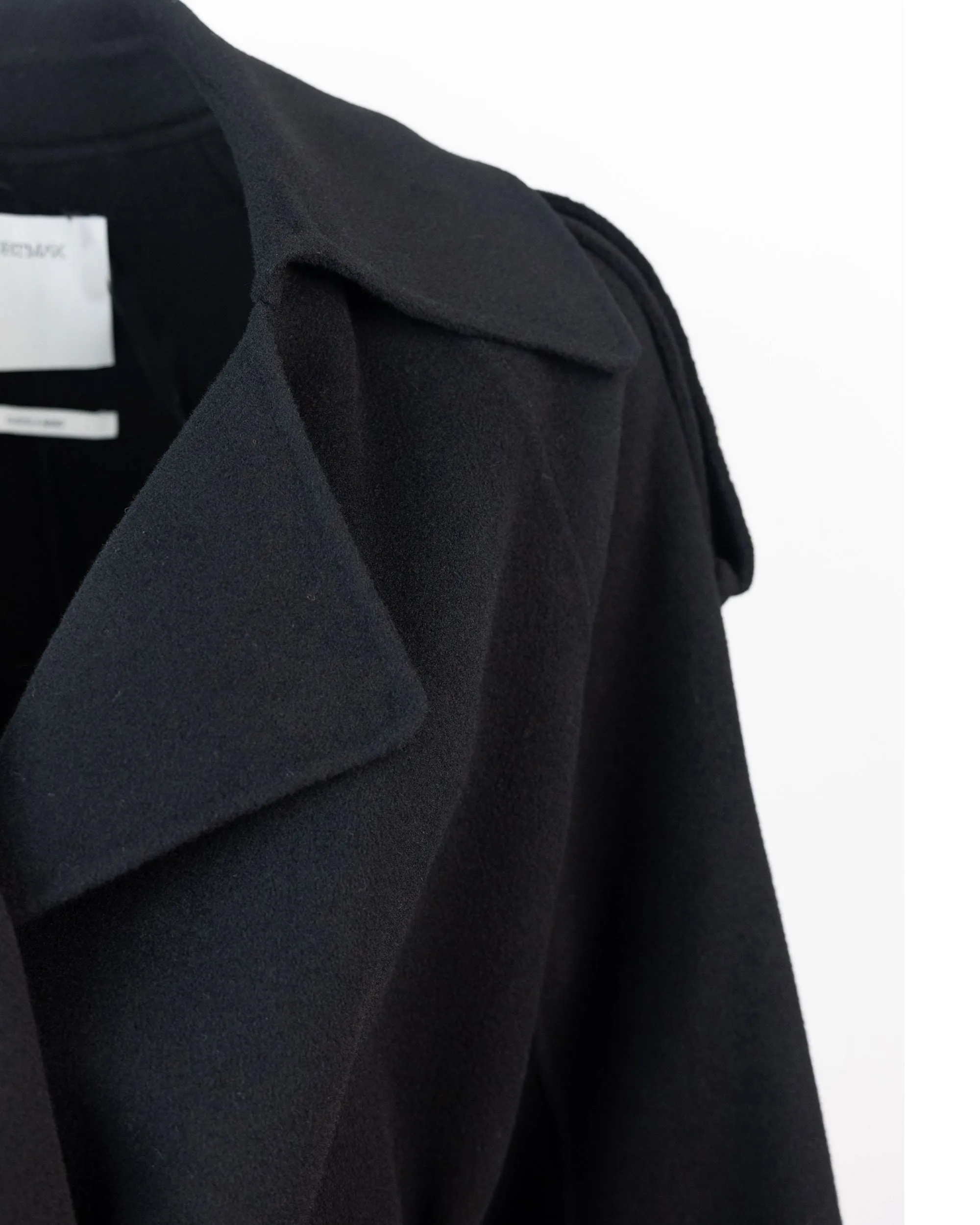 Sport Max Trench in Pura Lana Nero