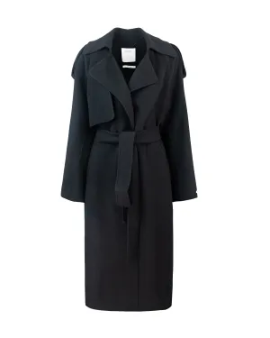 Sport Max Trench in Pura Lana Nero