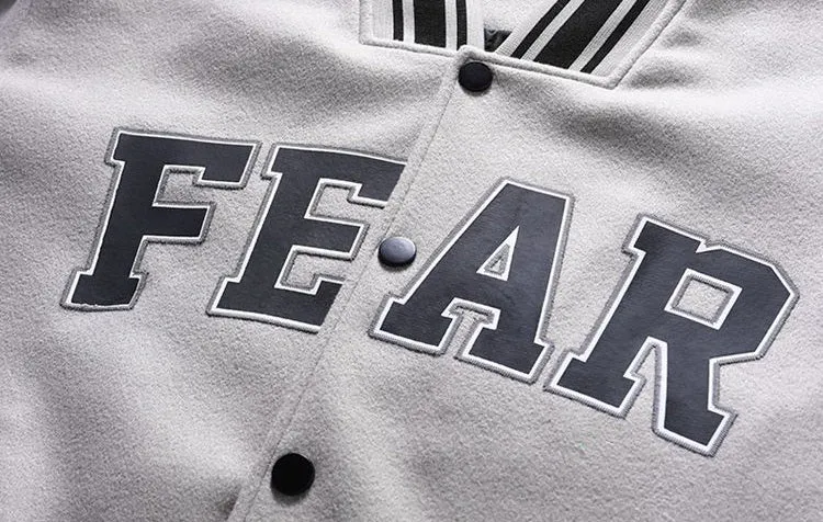 Stylish Men's Varsity Jacket Featuring Elastic Band Cuffs
