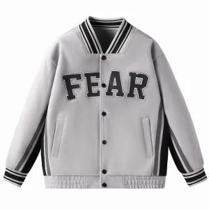 Stylish Men's Varsity Jacket Featuring Elastic Band Cuffs
