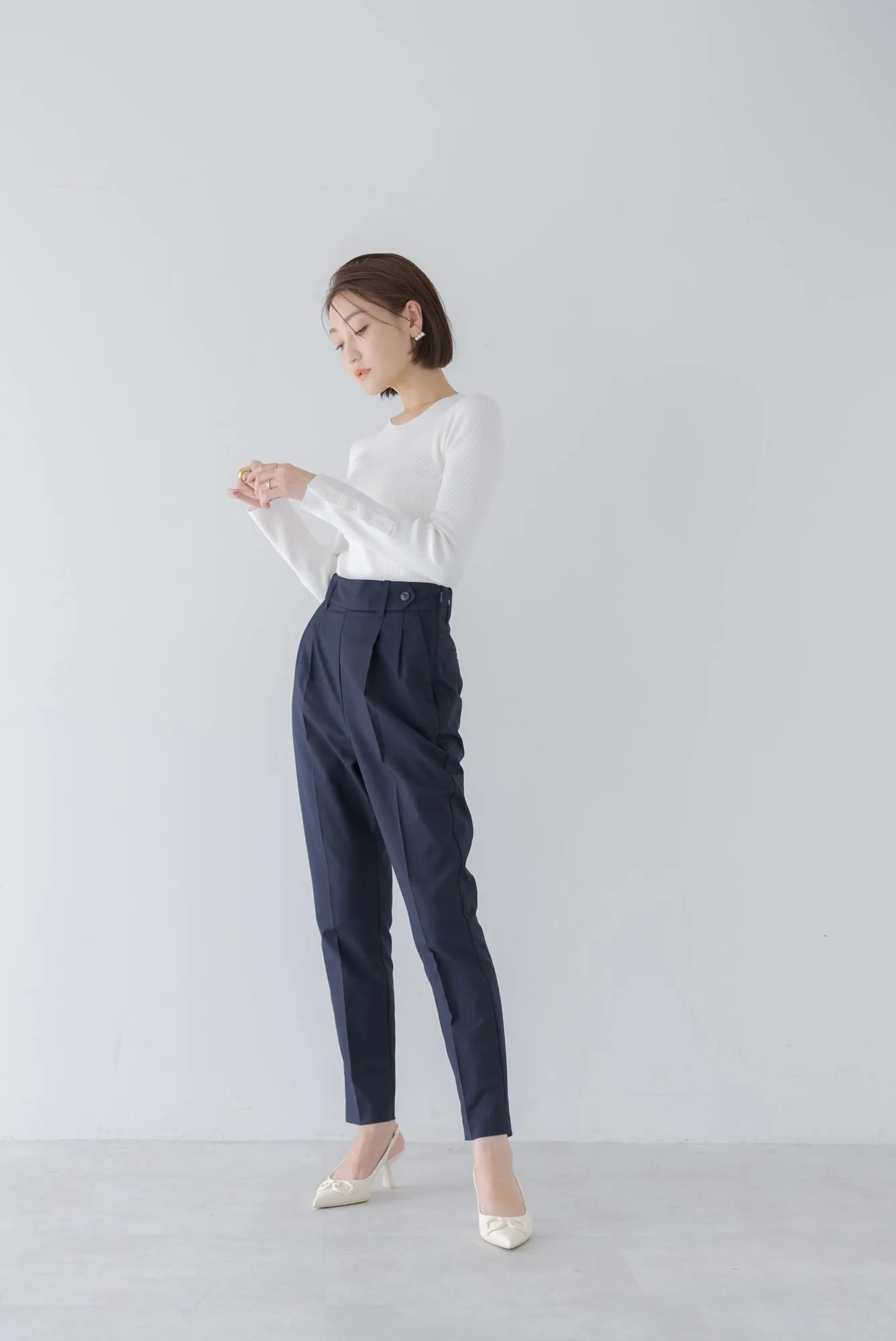 テーパードベルトパンツ｜TAPERED BELT PANTS