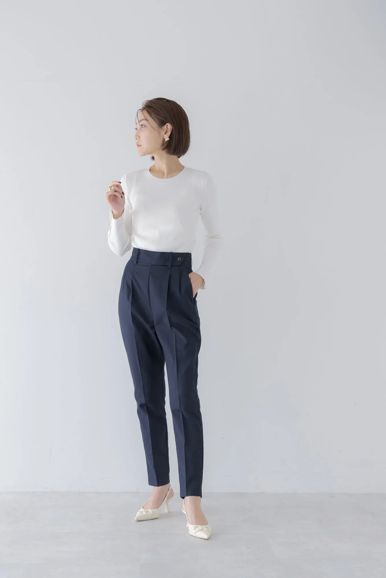 テーパードベルトパンツ｜TAPERED BELT PANTS