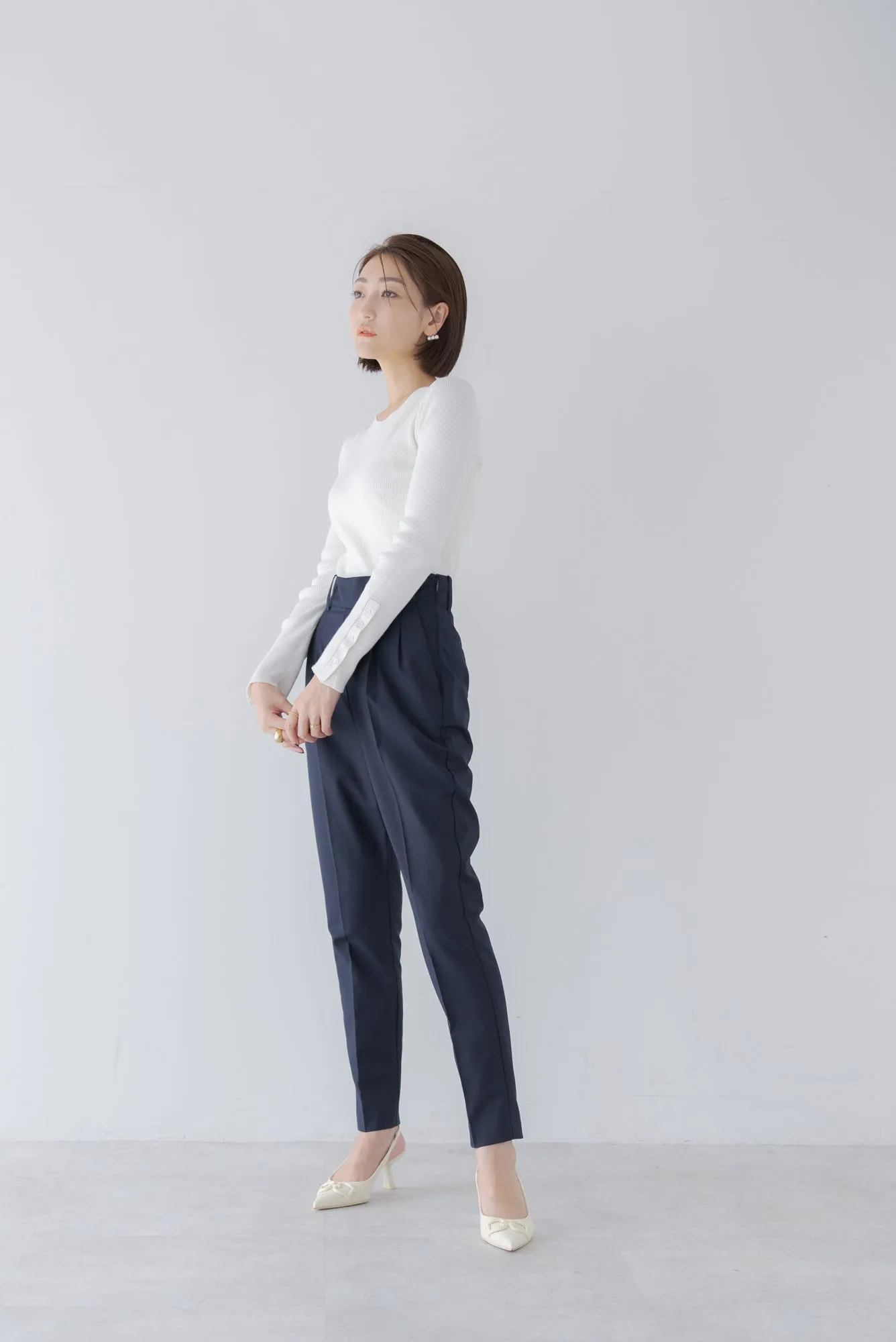 テーパードベルトパンツ｜TAPERED BELT PANTS