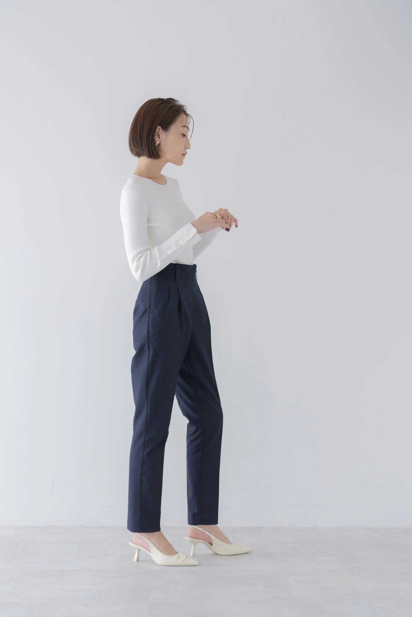 テーパードベルトパンツ｜TAPERED BELT PANTS