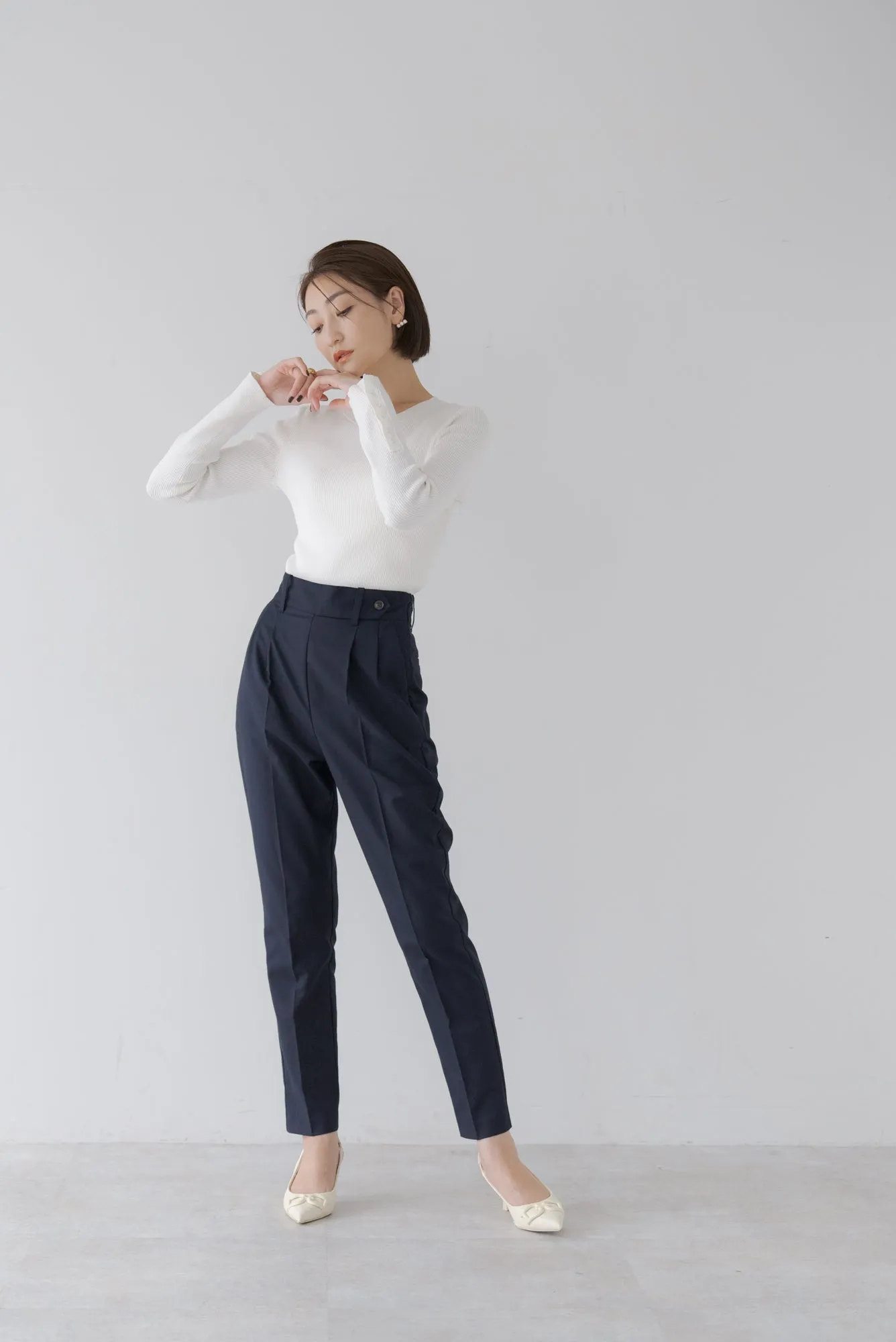 テーパードベルトパンツ｜TAPERED BELT PANTS