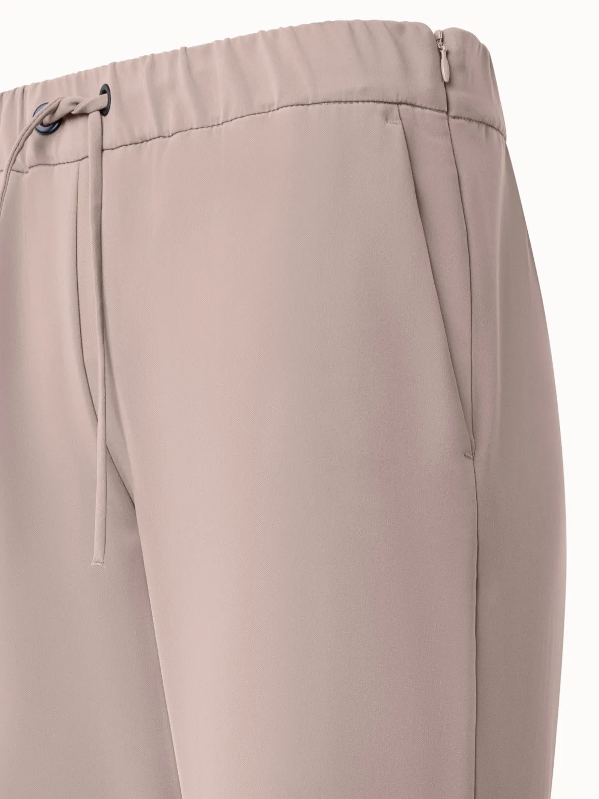 Tapered Signature Lasercut Crêpe Jogger Pants