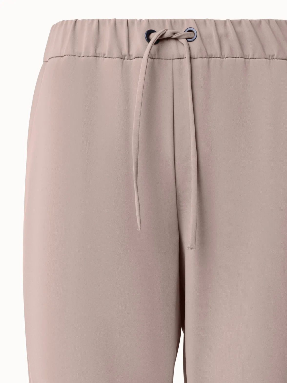 Tapered Signature Lasercut Crêpe Jogger Pants