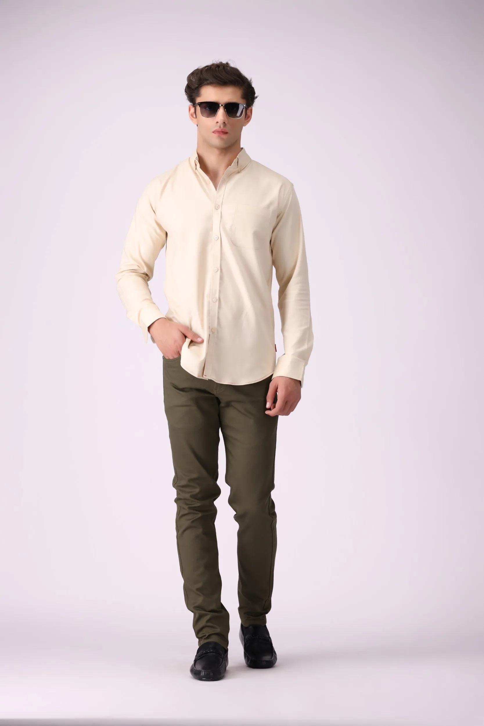 Tappered Fit Olive Pants