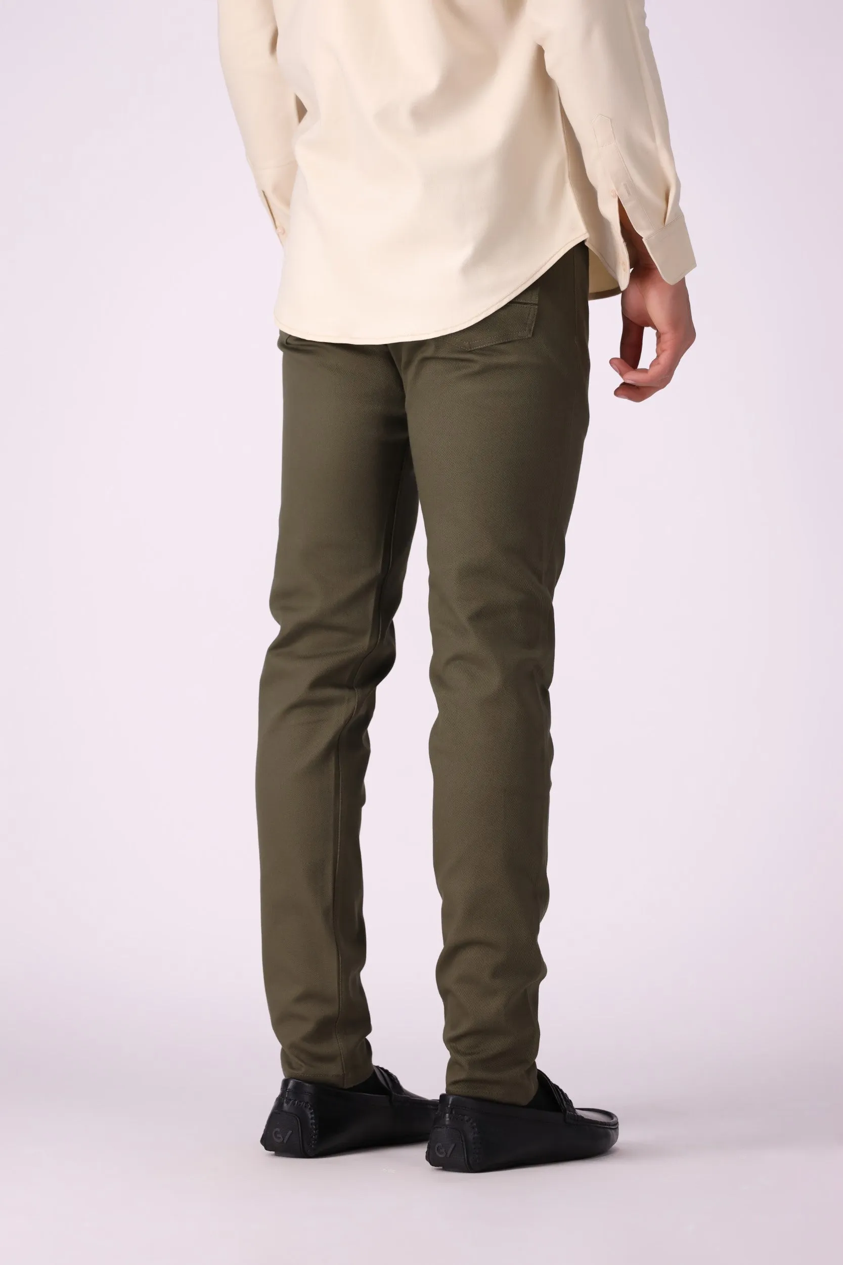 Tappered Fit Olive Pants