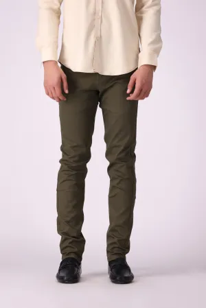 Tappered Fit Olive Pants