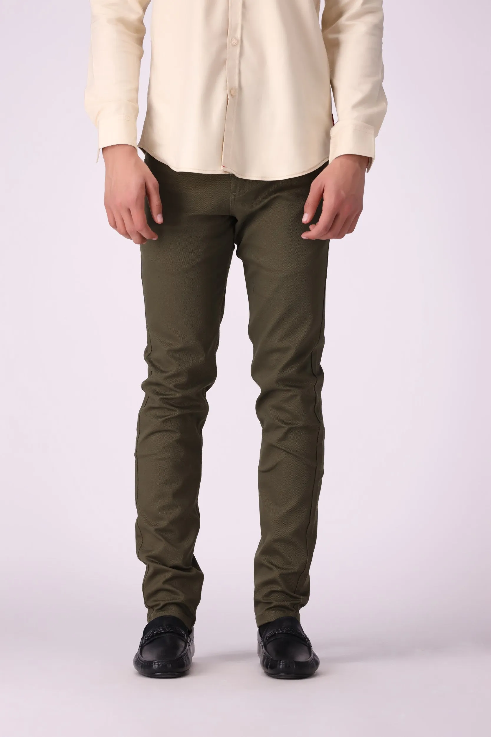 Tappered Fit Olive Pants