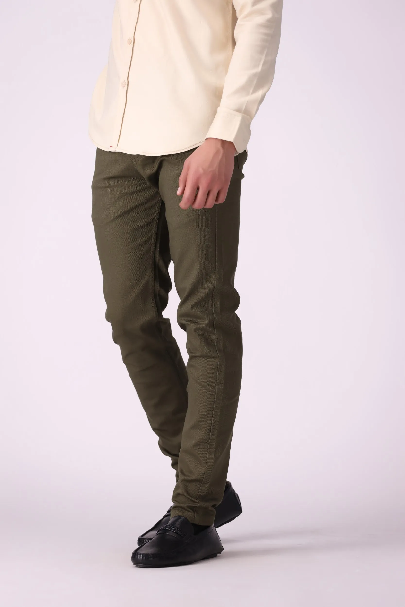 Tappered Fit Olive Pants