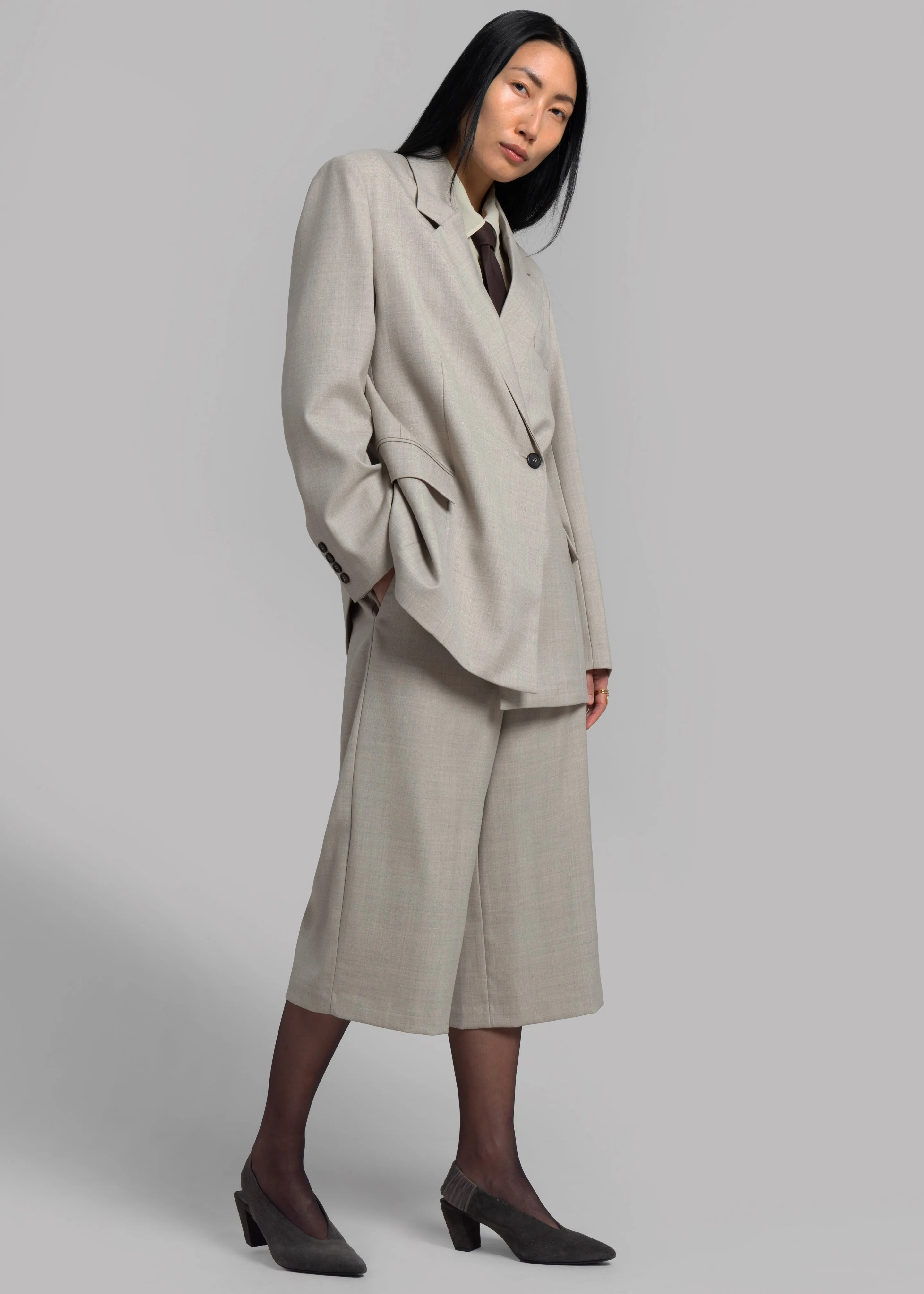 Tessa Wool Blazer - Beige